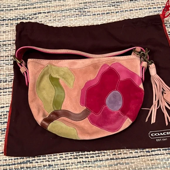 バッグ Coach Multi Color Suede Bag Pouch Set Coach Leather Suede Patchwork Crossbody Bag B06Q-2362 | eBay